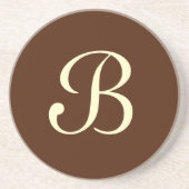 En Grès Série solide : dessous de verre Brown (Devant)