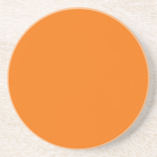 En Grès Série solide : dessous de verre orange