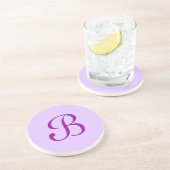 En Grès Série solide : dessous de verre violet (Côté)