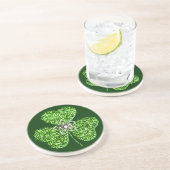 En Grès Shamrock parties scintillant Et Dessous de verre F (Côté)