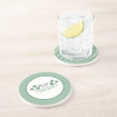 En Grès Shamrock vert fier d'être Dessous de verre irlanda (Côté)