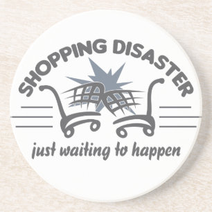 En Grès Shopping dessous de verre de catastrophe