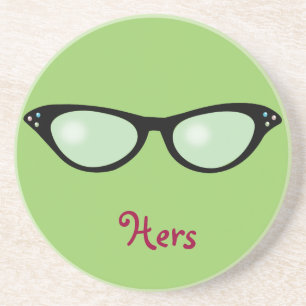 En Grès Sien dessous de verre de lunettes