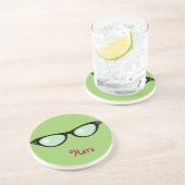 En Grès Sien dessous de verre de lunettes (Côté)