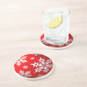 En Grès Snowflakes Dessous de verre de vacances (Côté)
