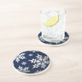 En Grès Snowflakes Dessous de verre de vacances (Côté)