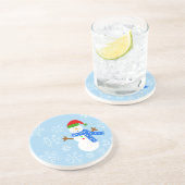 En Grès Snowman #1 Dessous de verre (Côté)