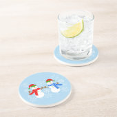 En Grès Snowman #3 Dessous de verre (Côté)