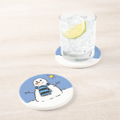 En Grès Snowman dans le dessous de verre de Noël Sunshine (Côté)