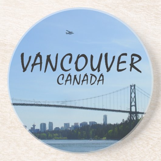 En Grès Souvenir Coas de Vancouver de dessous de verre de (Devant)