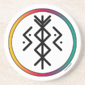 En Grès Succès et prospérité Dessous de verre Bindrune San (Devant)