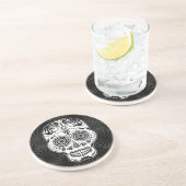 En Grès Sucrez l'art de crâne - jour des dessous de verre (Côté)