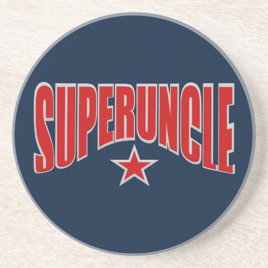 En Grès SUPERUNCLE dessous de verre - personnalisable (Devant)