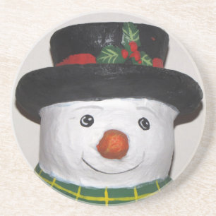 En Grès Très beau Dessous de verre Snowman