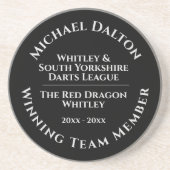 En Grès Trophée Darts League Dessous de verre Sandstone (Devant)