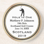 En Grès Trou Personnalisé Dans Les Dessous de verre D'Un M (Devant)