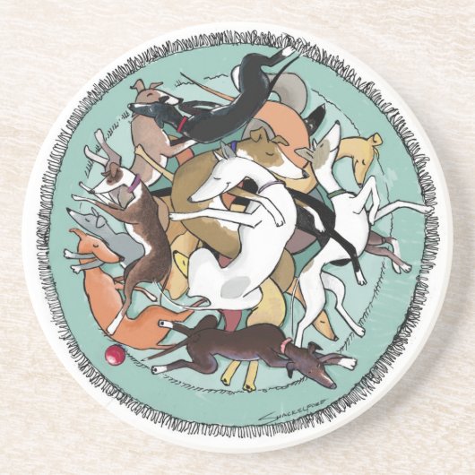 En Grès Un "embrouillement" des dessous de verre d'Iggies (Devant)