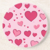 En Grès Valentines Day Hearts Dessous de verre 01 (Devant)