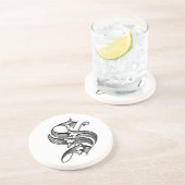 En Grès Vieux dessous de verre anglais de l'initiale S (Côté)