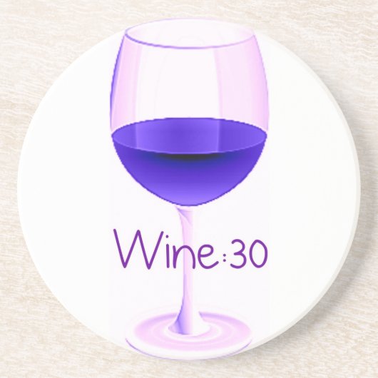 En Grès Vin : Dessous de verre du vin 30 rouge (Devant)