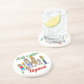 En Grès Virginia Funny Trailer Park Dessous de verre Sands (Côté)