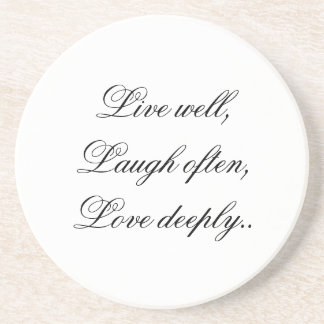 En Grès Vivent les dessous de verre d'amour de rire