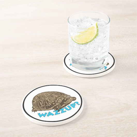 En Grès Wazzup - Tortue Dessous de verre à boisson Sandsto (Côté)