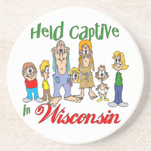 En Grès Wisconsin Funny Trailer Park Dessous de verre Sand