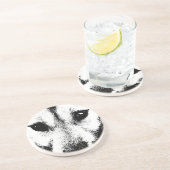 En Grès Wolf Dessous de verre Husky Wolf Dog Art Dessous d (Côté)