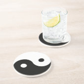 En Grès Yin & Yang Dessous de verre spirituel de l'harmoni (Côté)