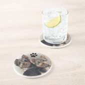 En Grès Yorkshire Terrier Double Trouble Dessous de verre (Côté)