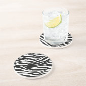 En Grès Zèbre noir et blanc Imprimer Dessous de verre Moti (Côté)