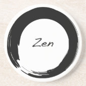 En Grès Zen dans le Dessous de verre Cercle Enso (Devant)