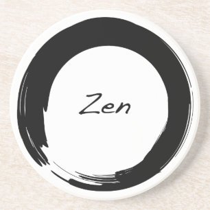En Grès Zen dans le Dessous de verre Cercle Enso