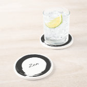 En Grès Zen dans le Dessous de verre Cercle Enso (Côté)