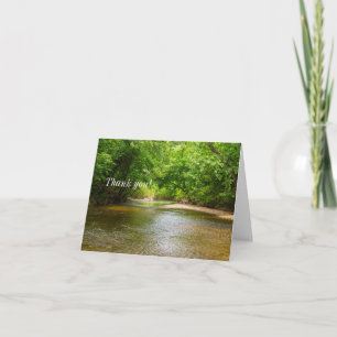 En haut d'un Carte de remerciements de ruisseau
