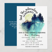 En het avontuur gaat verder uitnodiging (Voorkant / Achterkant)