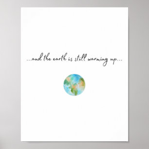 En het warmt de opwarming van het milieu op poster