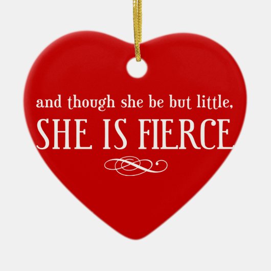 En hoewel ze maar klein is, is ze hevig keramisch ornament (Voorkant)