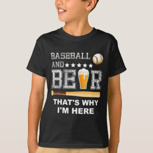 En honkbal bier grap papa vaders t-shirt