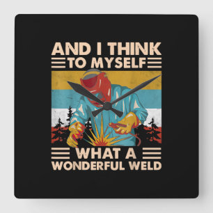 En ik denk voor mezelf wat een geweldige leldlasse vierkante klok