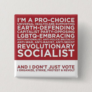 En ik stem niet alleen vierkante button 5,1 cm