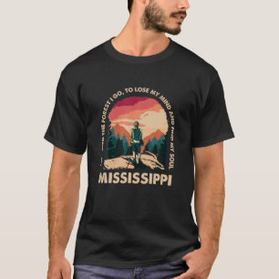 En in het bos ga ik Mississippi Souvenir Fore T-shirt