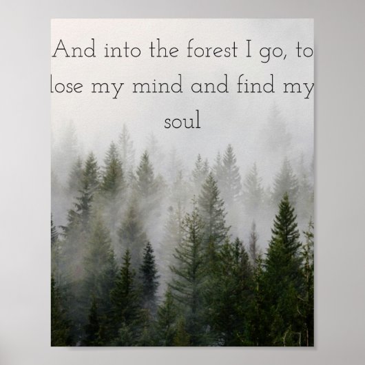 En in het bos ga ik poster (Voorkant)