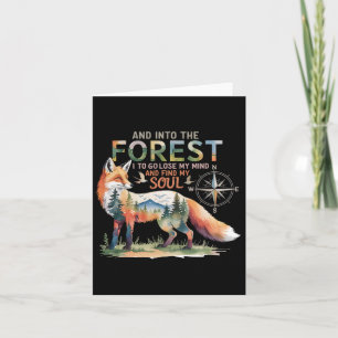 En in het bos verlies ik mijn geest Fox Nature Kaart