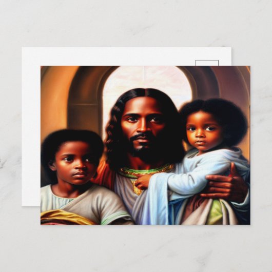 En Jésus Aimer Armoiries Christian Art Carte posta (Devant / Derrière)