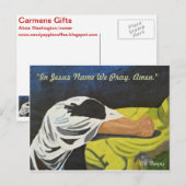 En Jésus Nom Nous Prions, Amen ! Cartes postales (Devant / Derrière)