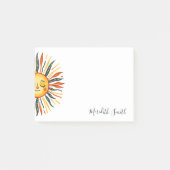 en kleurrijke glanzende zon gepersonaliseerd post-it® notes (Voorkant)