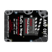 En knip dat is een 'Wrap Afstuderen Black' uitnodi Magneet (Horizontaal)