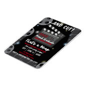 En knip dat is een 'Wrap Afstuderen Black' uitnodi Magneet (Linkerzijde)